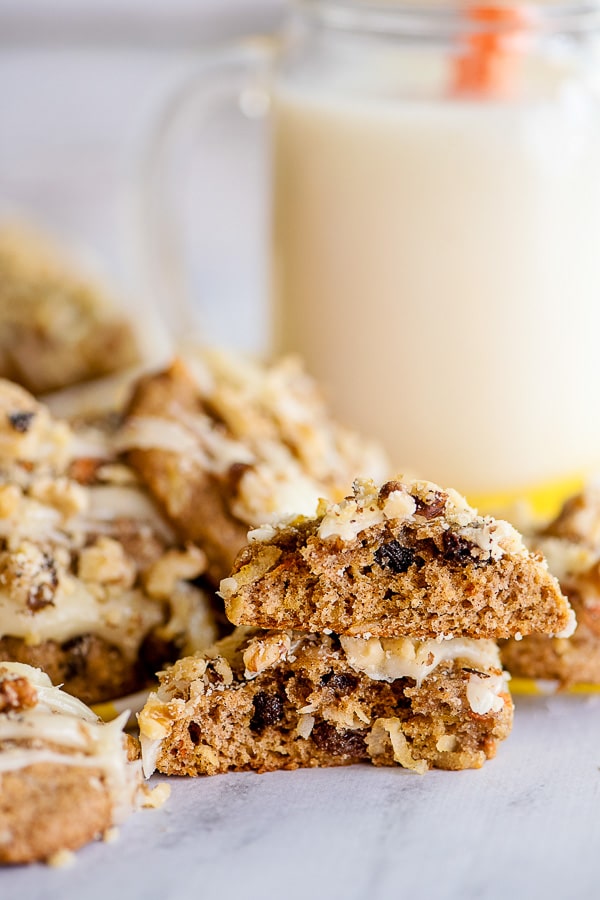 Carrot Cake Cookies view of the inside