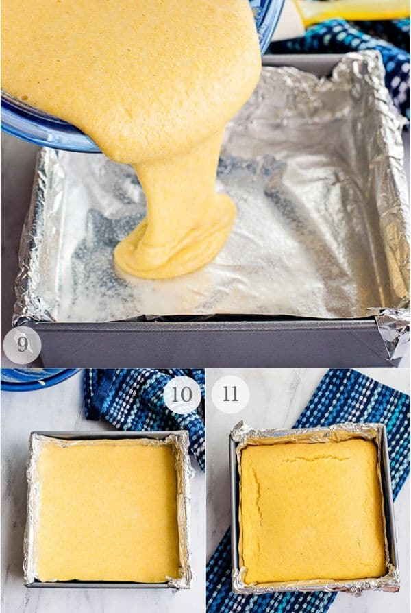 Cornbread recipe steps photo collage 3