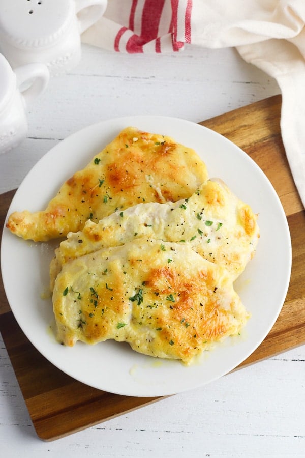 Honey Mustard Chicken on a white plate