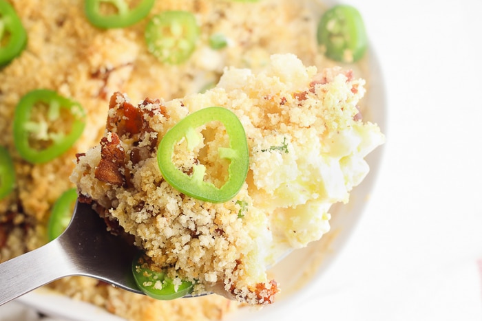 Jalapeno Popper Cheesy Potato recipe scoop 