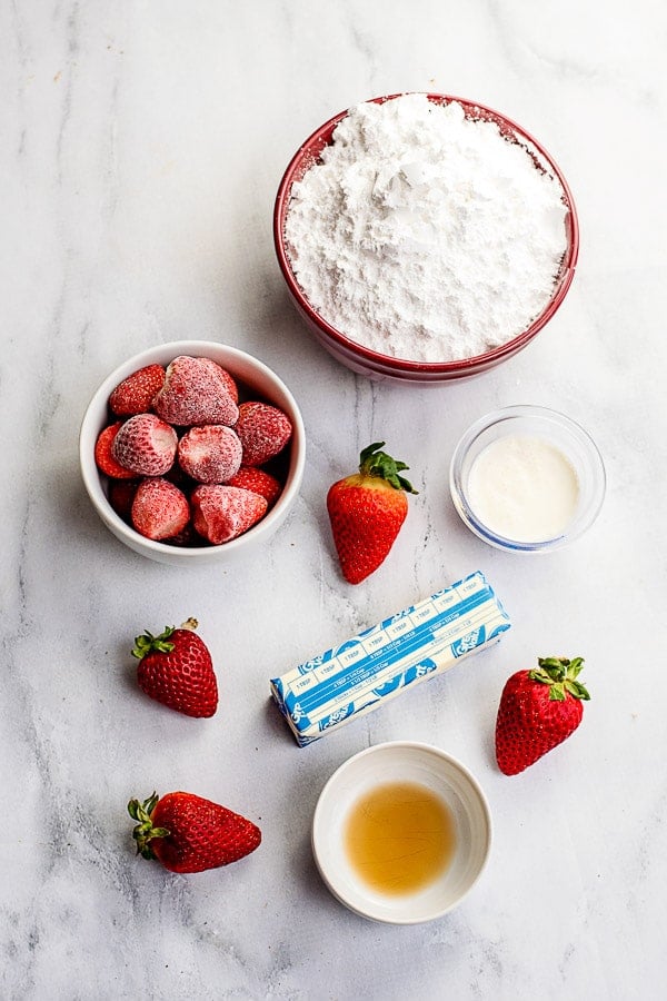 Strawberry Frosting ingredients 