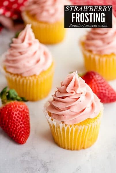 Strawberry Frosting Recipe With Real Strawberries Boulder Locavore   Strawberry Frosting Title 403x600 