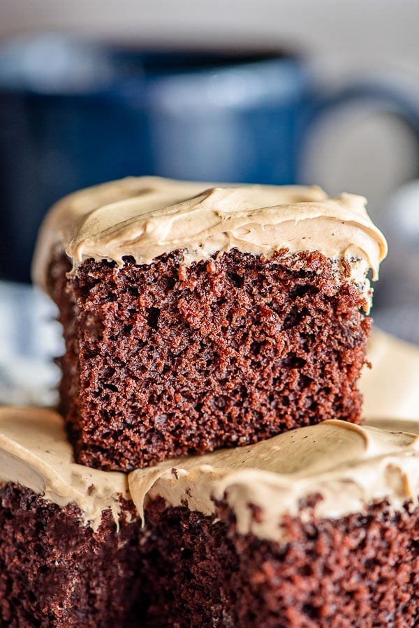 stack of espresso cake square