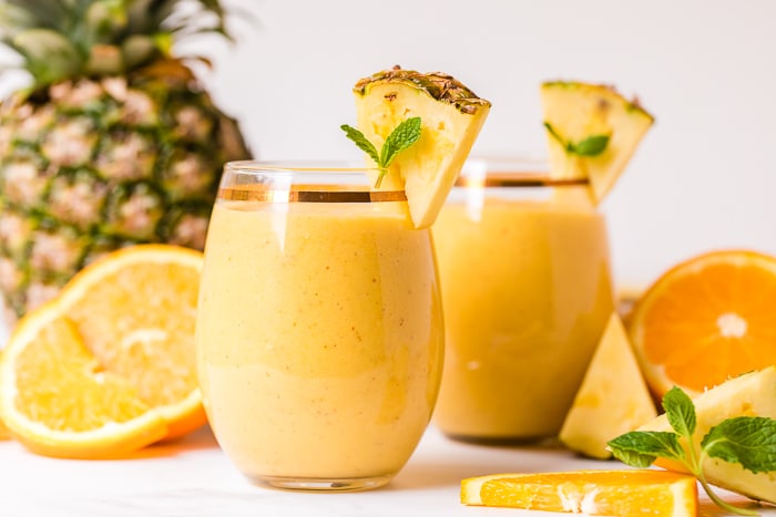 tropical smoothies with fruits