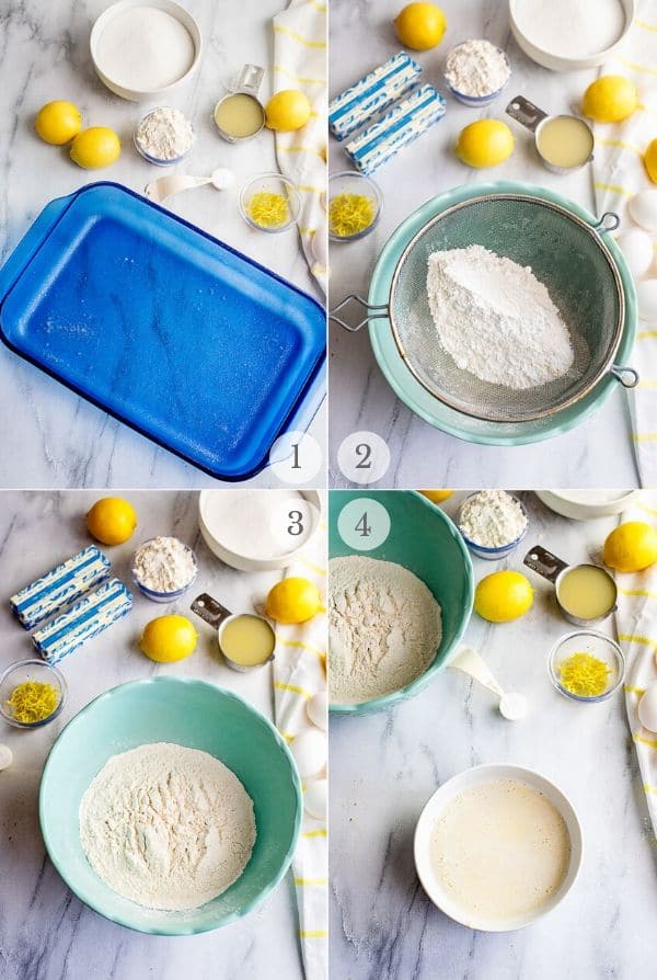 Lemon Bars recipe steps photos 1-4