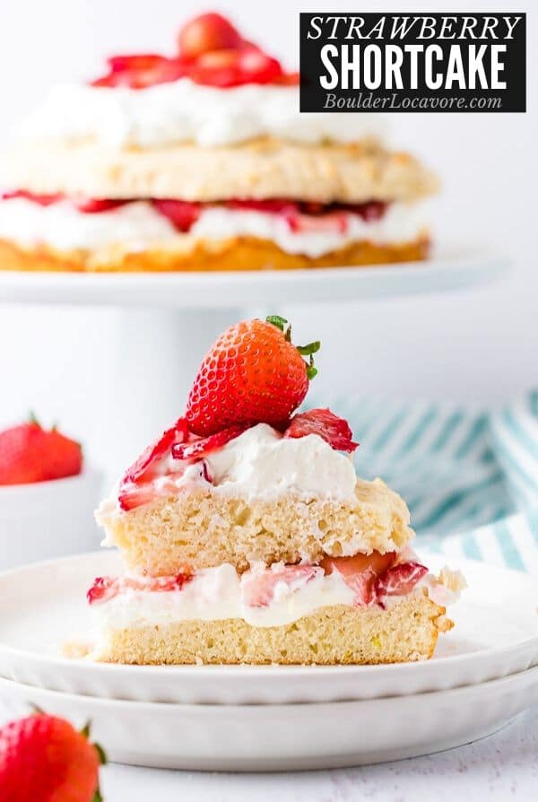 strawberry cake slice