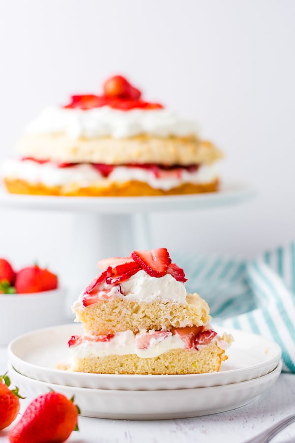 slice of strawberry shortcake 