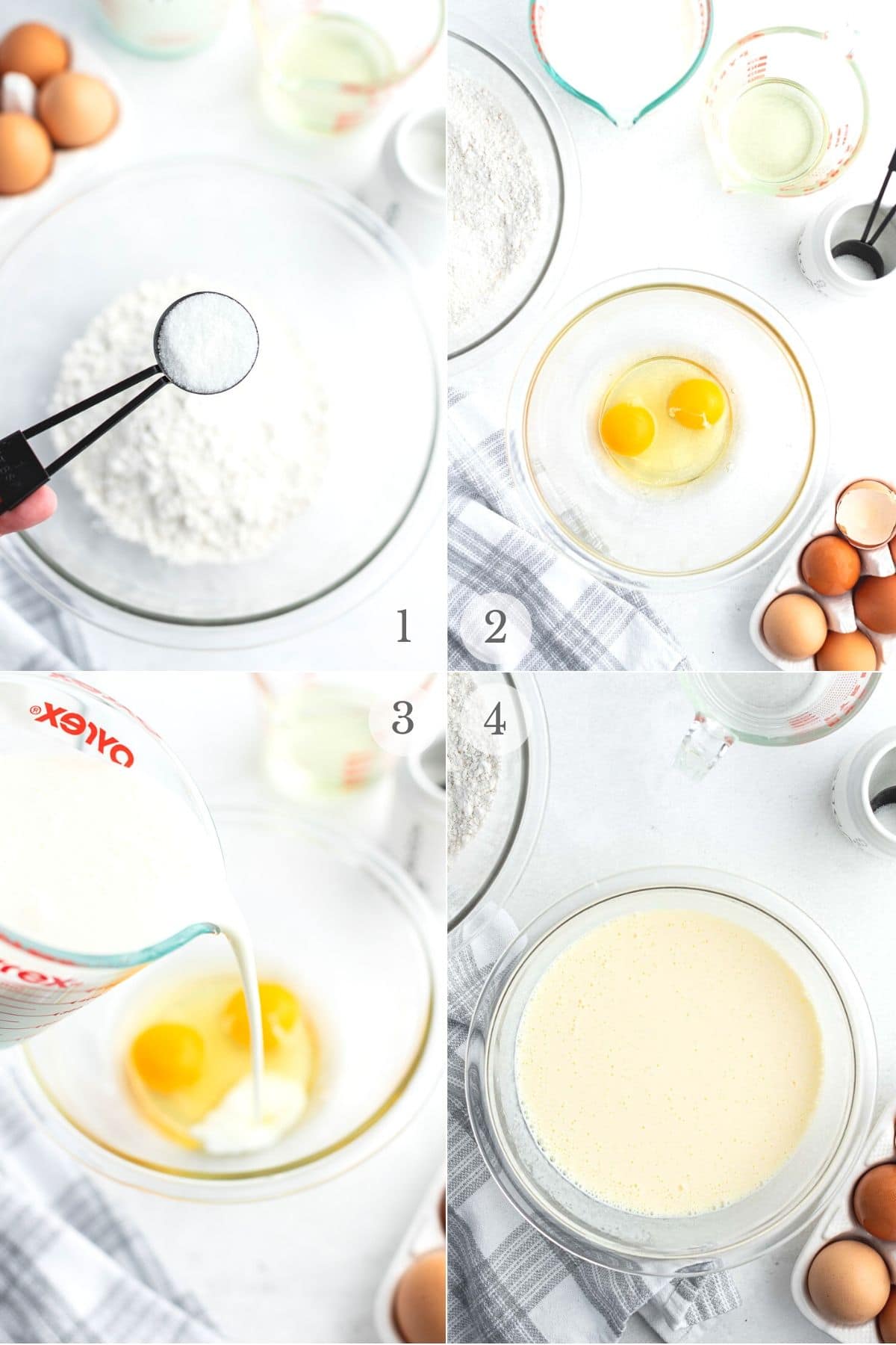 buttermilk pancakes recipe steps 1-4 making the batter