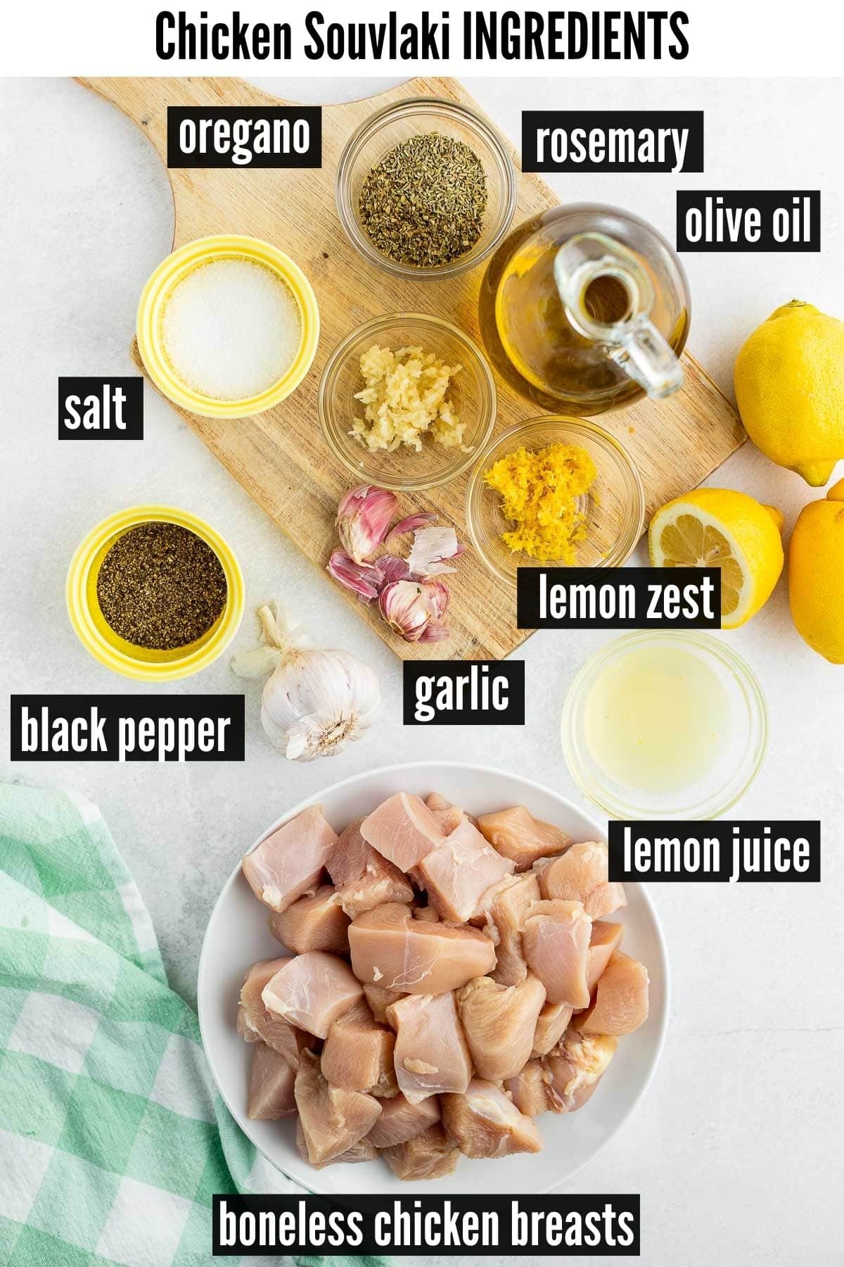 chicken souvlaki labelled ingredients