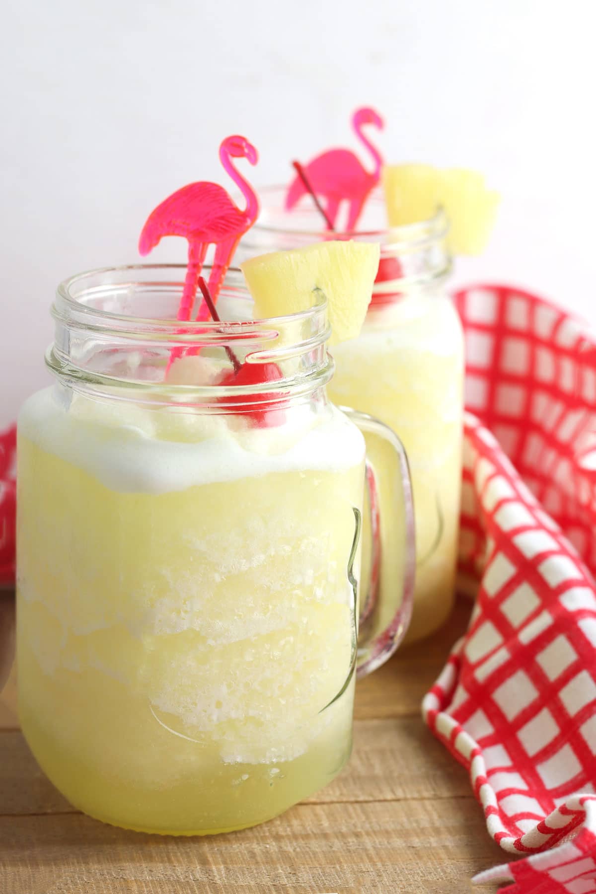 frozen lemonade in a glass