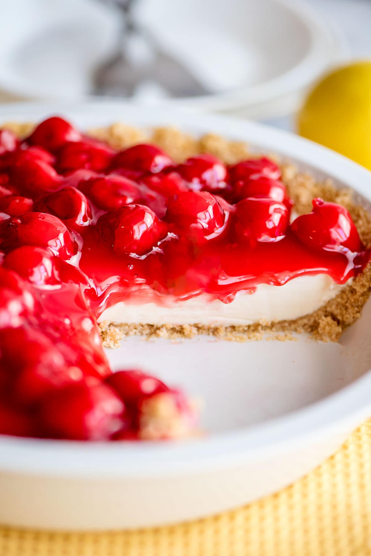 Cherry Cream Cheese Pie An EASY Dessert Recipe Boulder Locavore   Cherry Cream Cheese Pie Inside View BoulderLocavore.com  