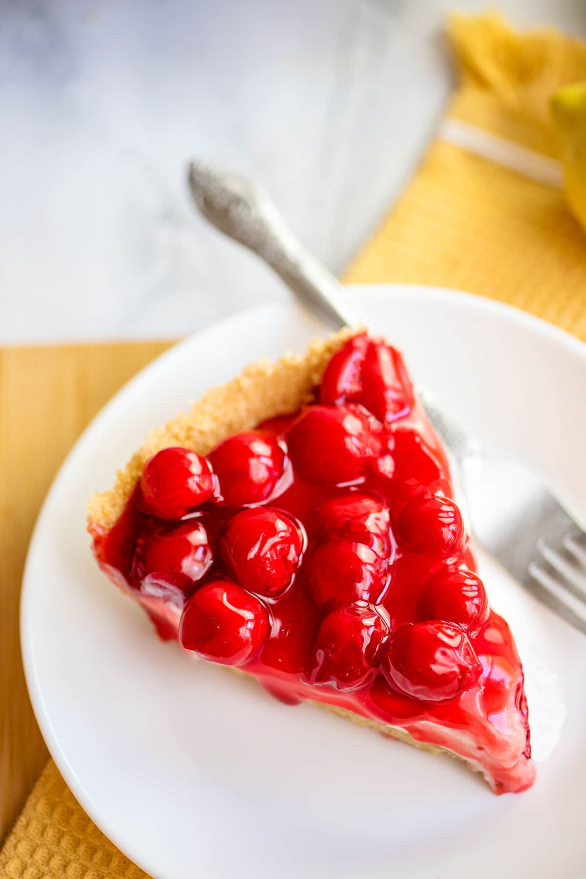 cherry cream cheese pie slice 