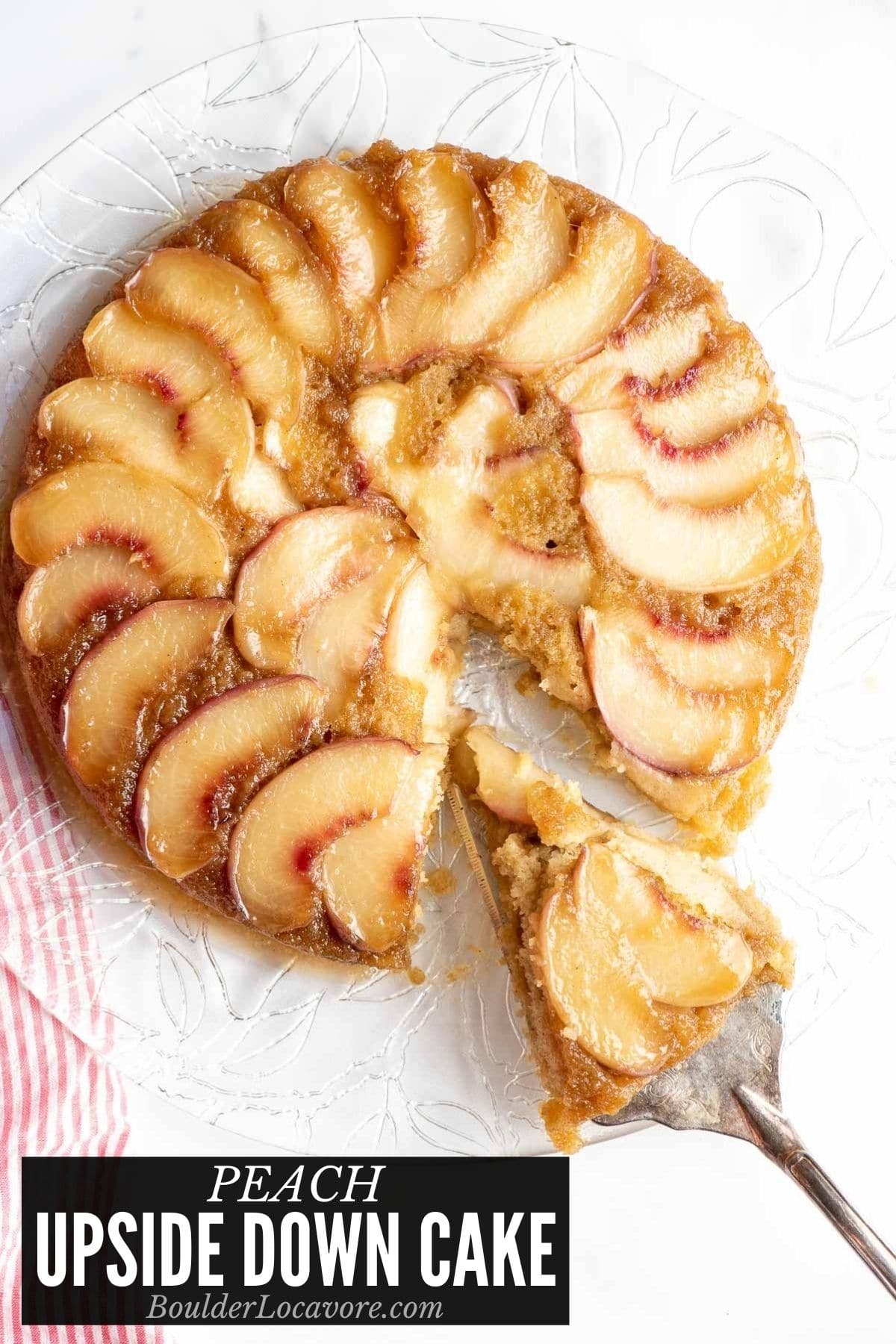 peach upside down cake title image