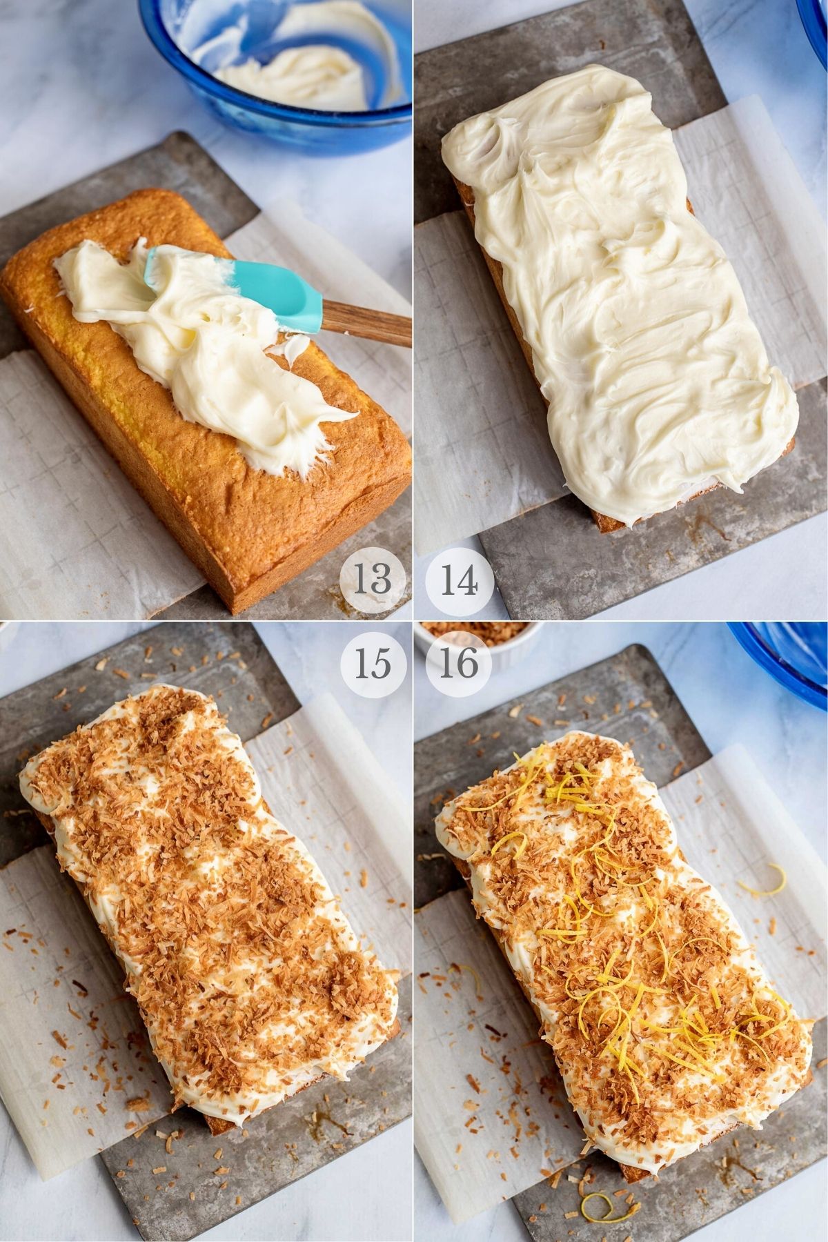 Lemon Coconut Cake recipe steps 13-16