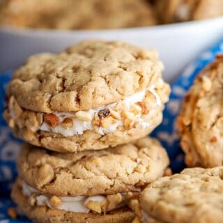 PEANUT BUTTER OATMEAL SANDWICH COOKIES TITLE