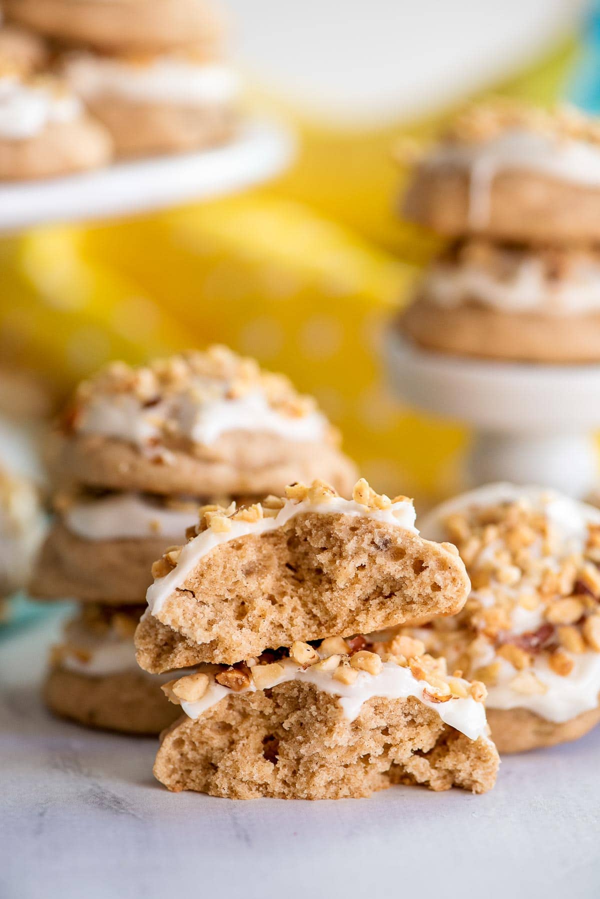 banana bread cookies inside 