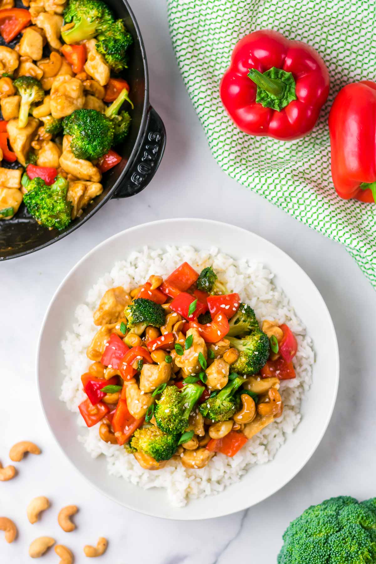 cashew chicken with rice 