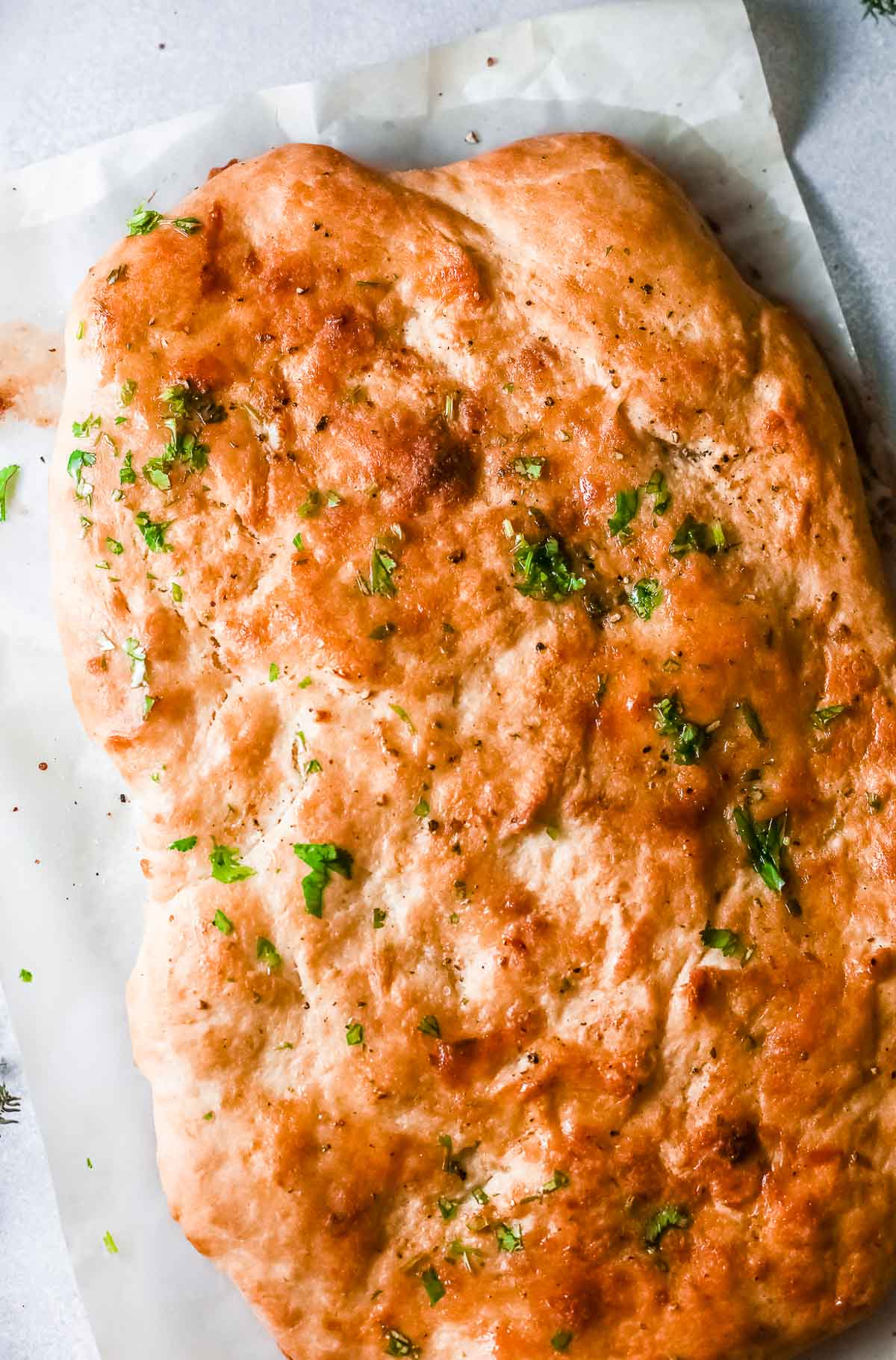 garlic bread after baking 