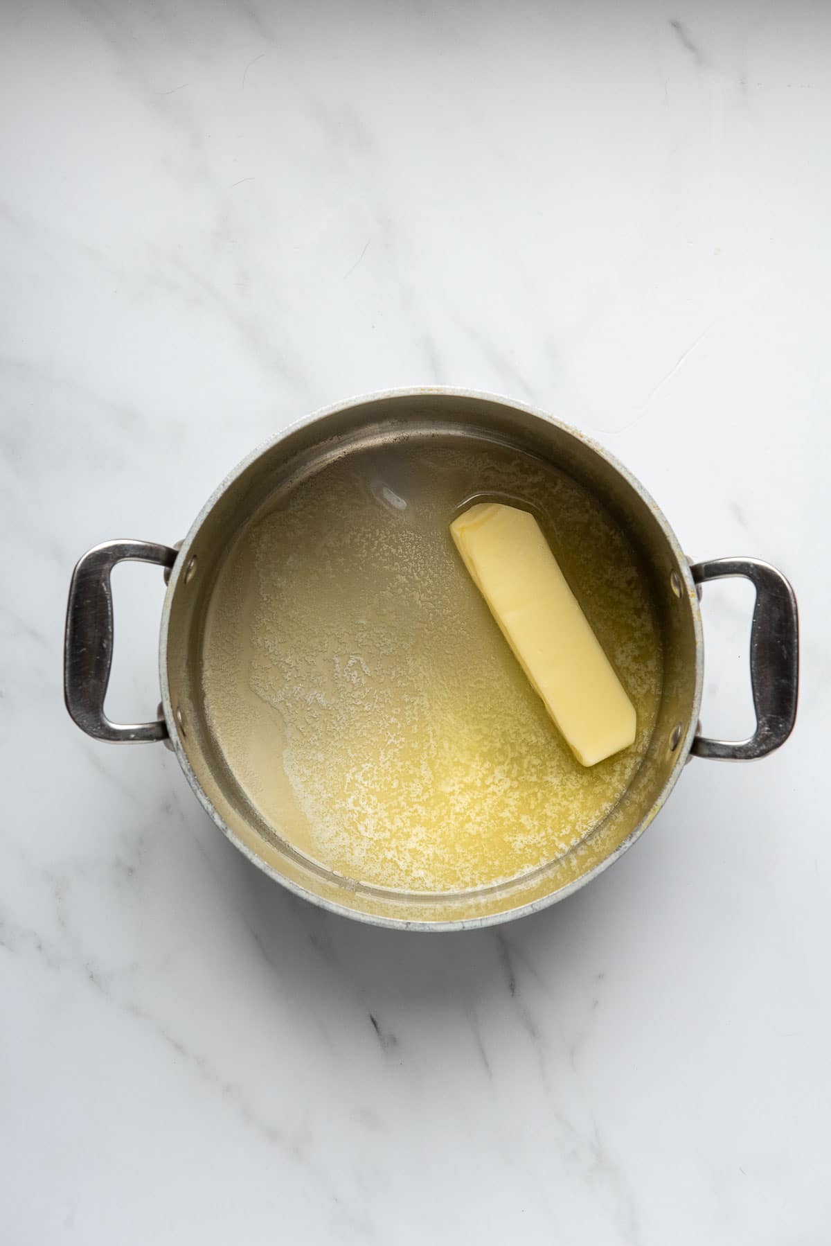 butter melting in a saucepan