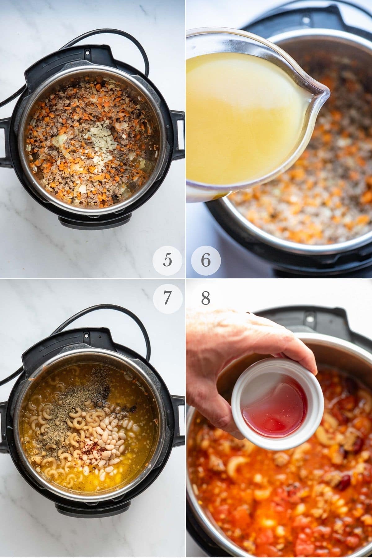 pasta e fagioli recipe steps 5-8