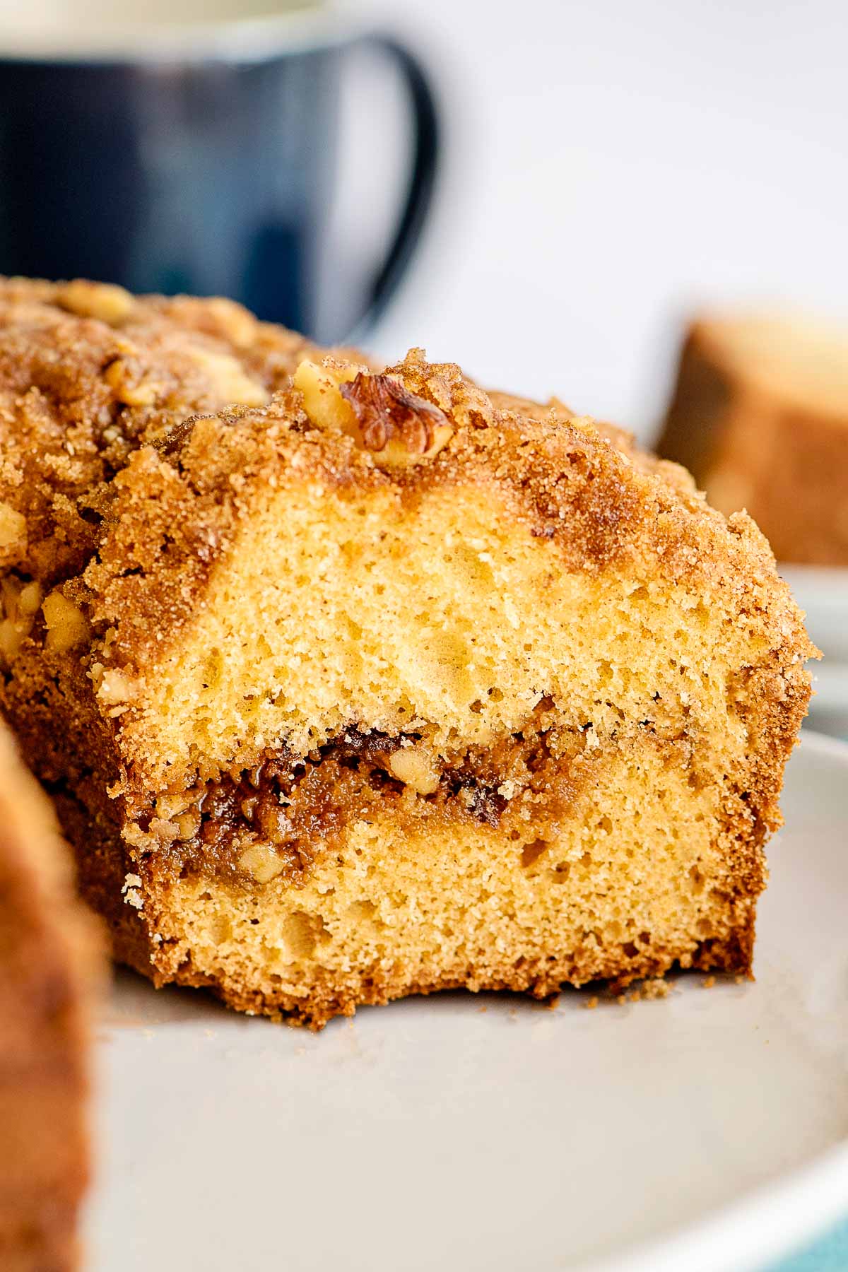 sour cream coffee cake inside view 