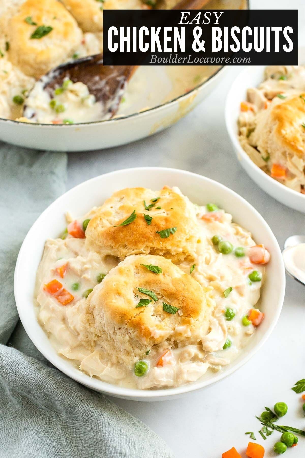 Creamy Skillet Chicken and Biscuits Recipe