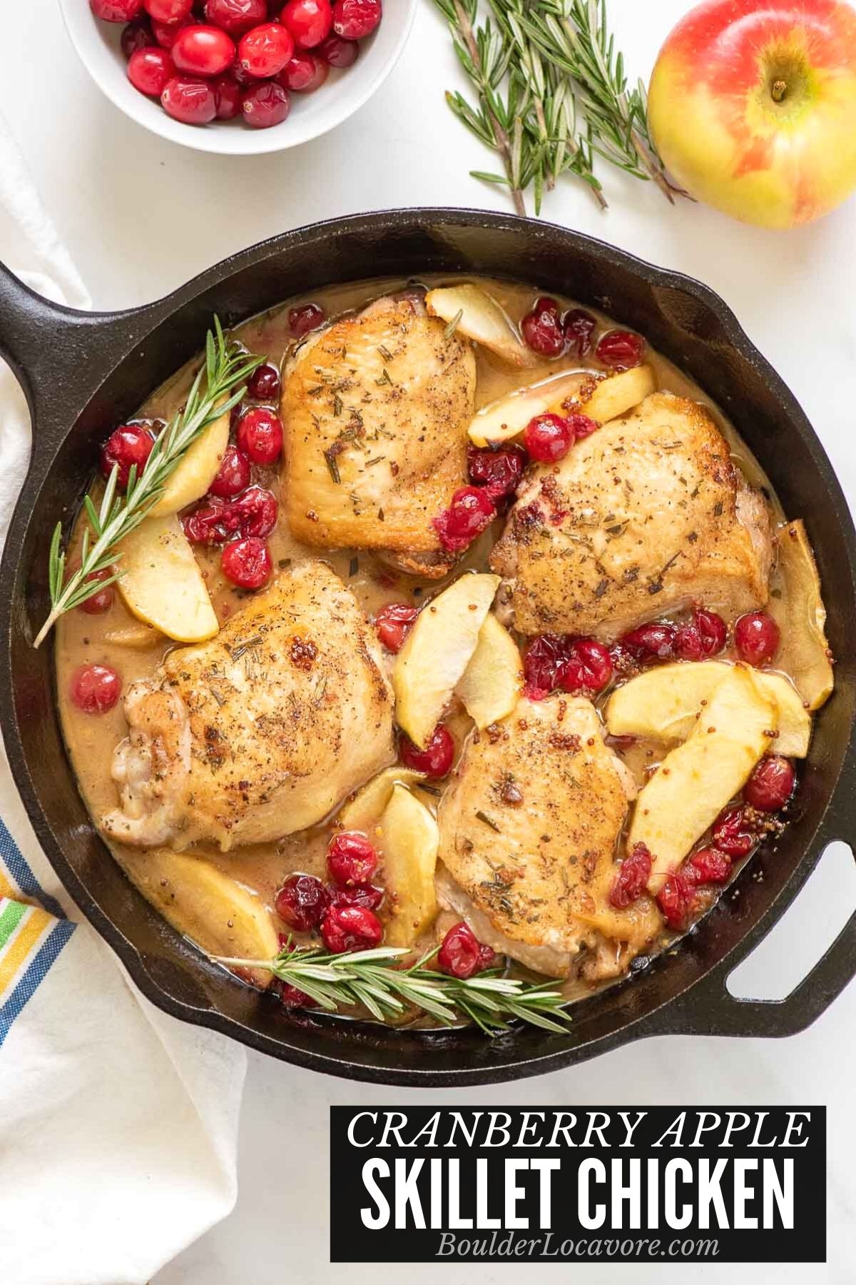 Cranberry Apple Skillet Chicken Recipe Boulder Locavore