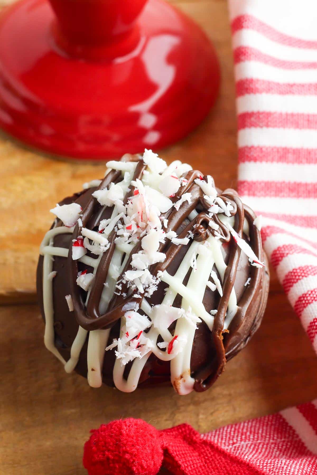 HOT CHOCOLATE BOMBS WITH PEPPERMINT