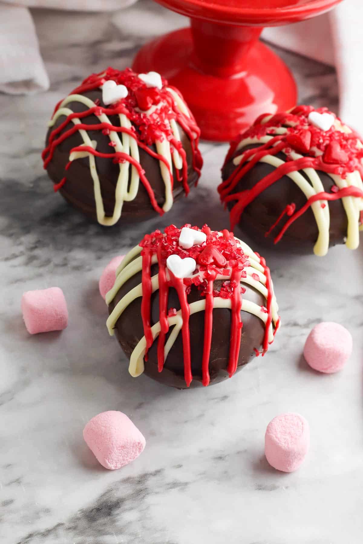 Valentine's Day hot chocolate bombs 