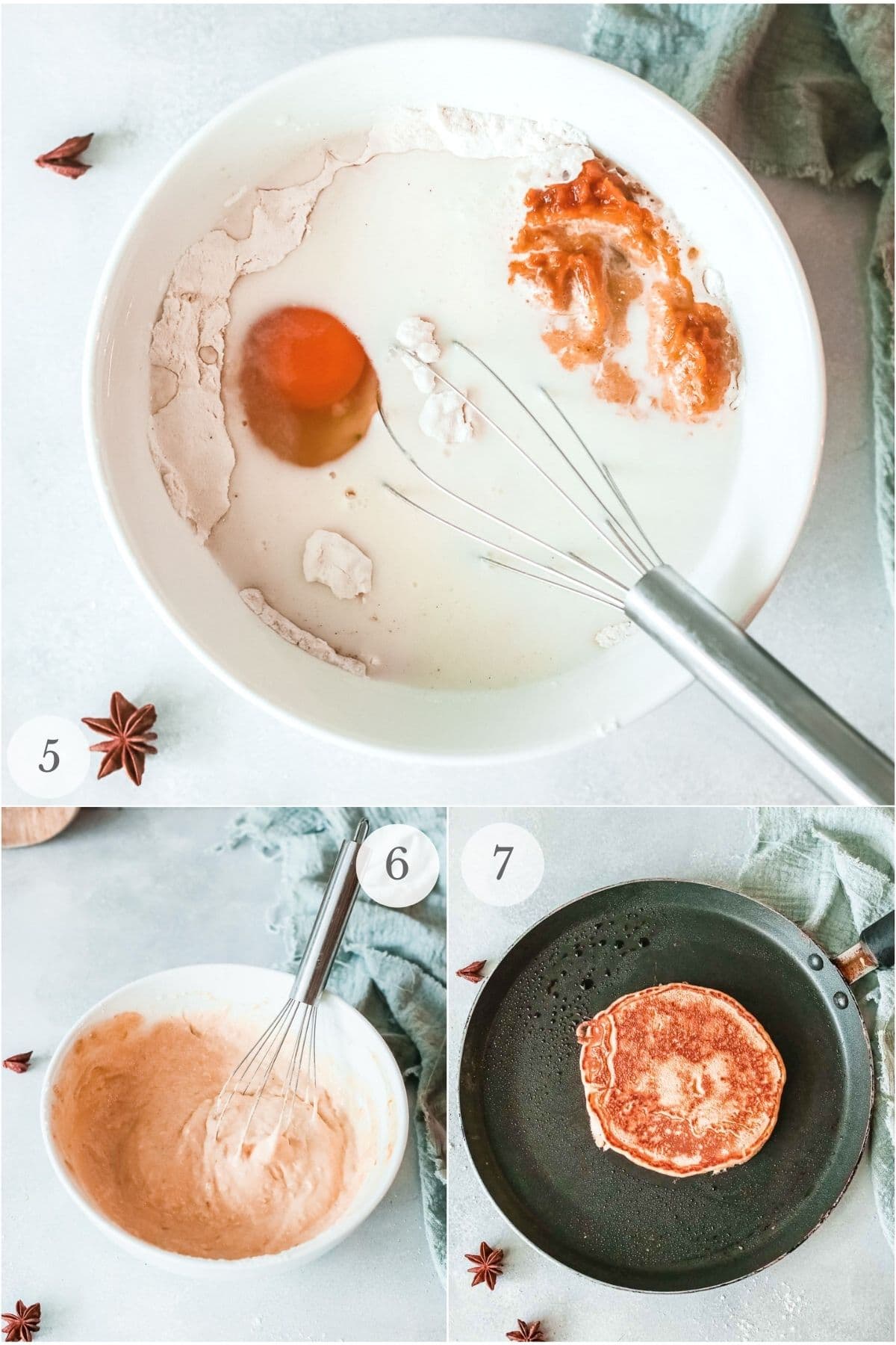 apple pancakes steps 5-7