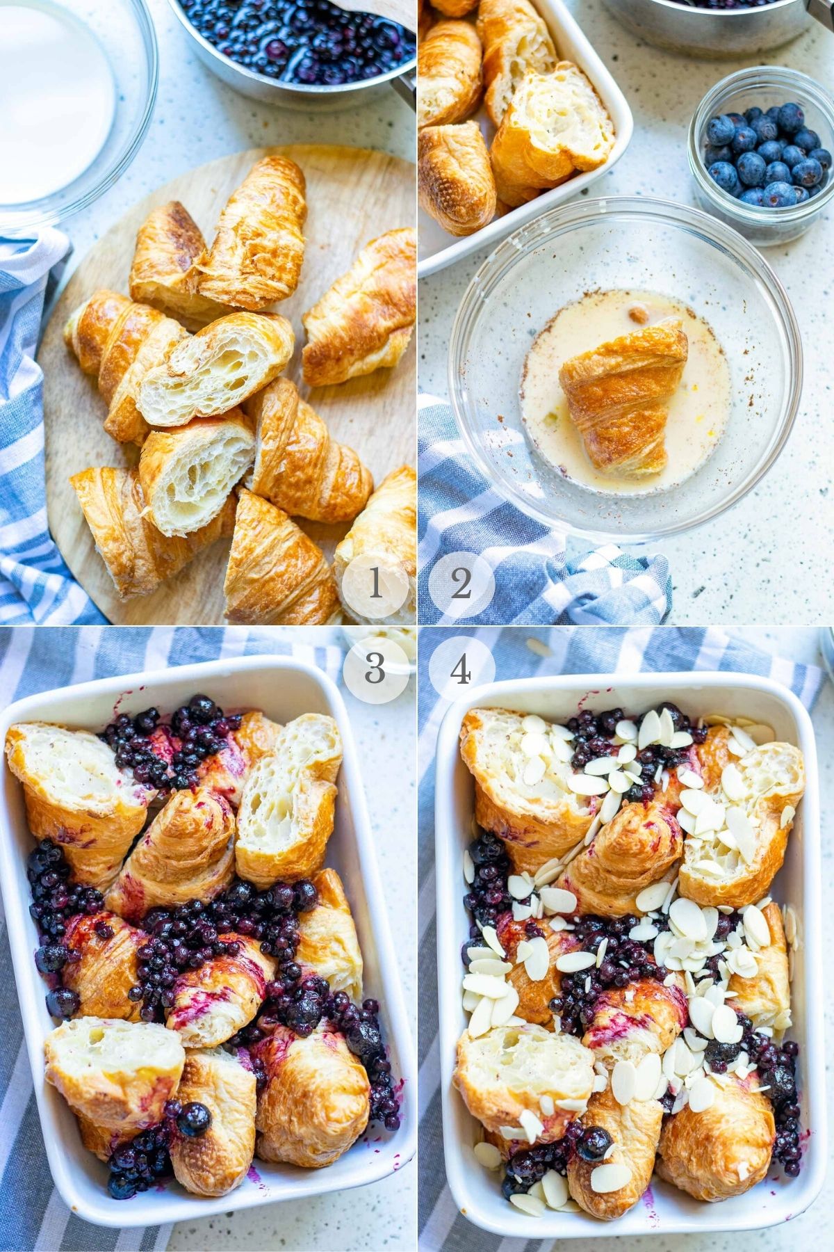 baked french toast recipe steps 1-4