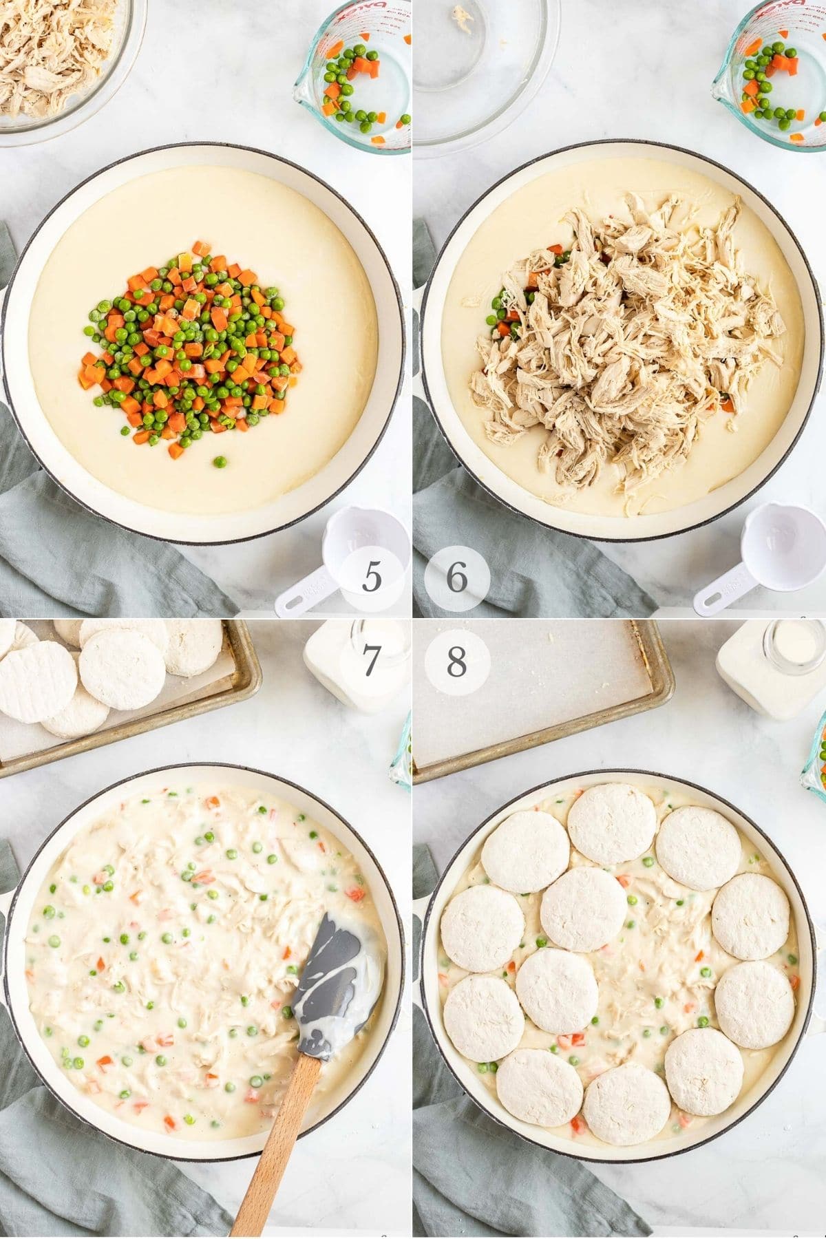 chicken and biscuits recipe steps 5-8