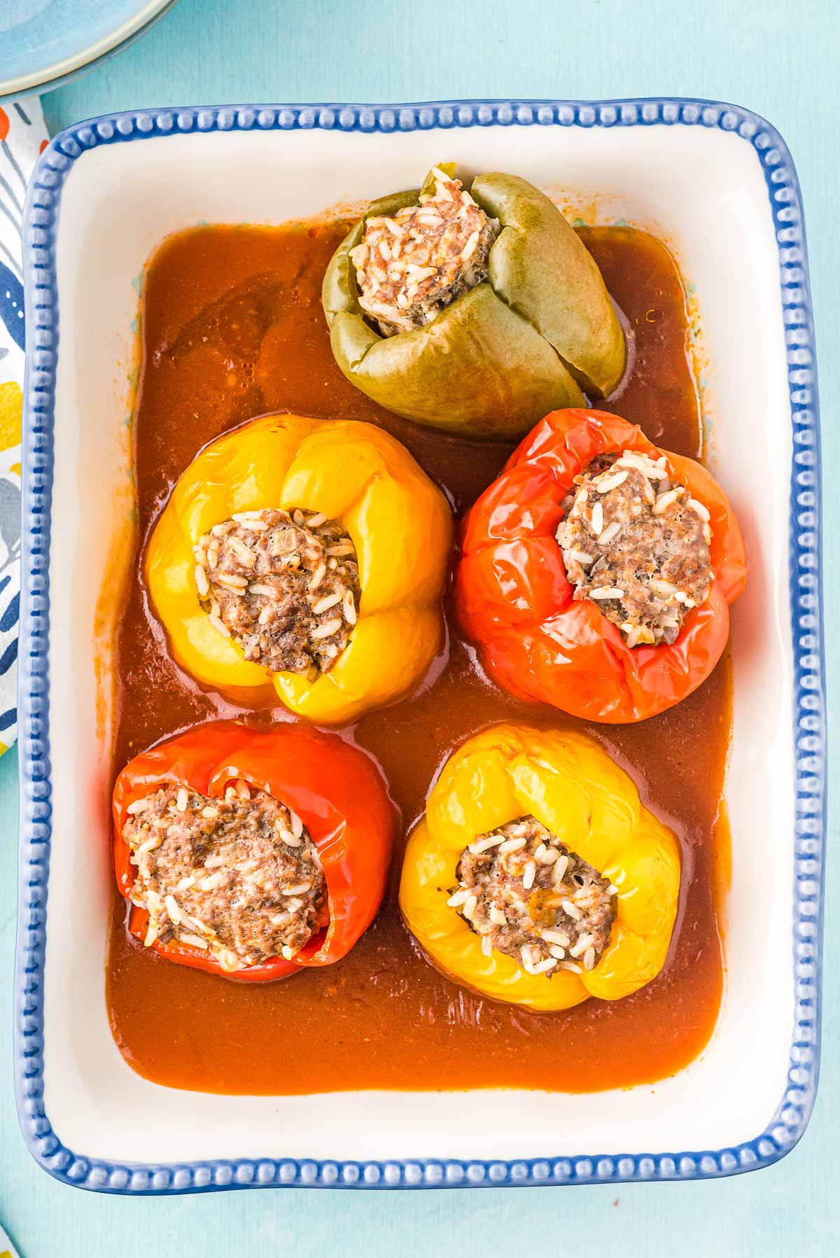 platter of Instant Pot cooked peppers 