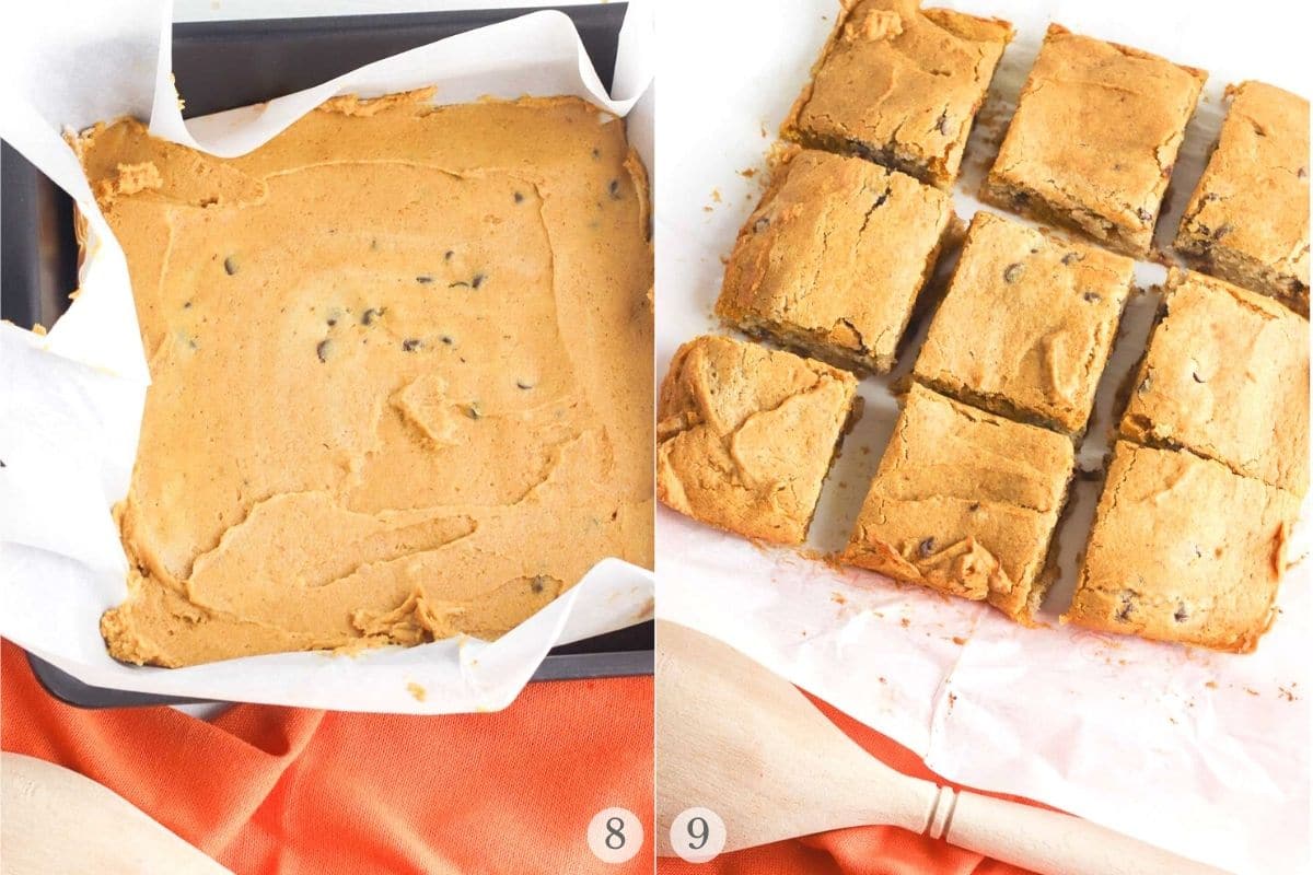 pumpkin blondies recipes steps 8-9