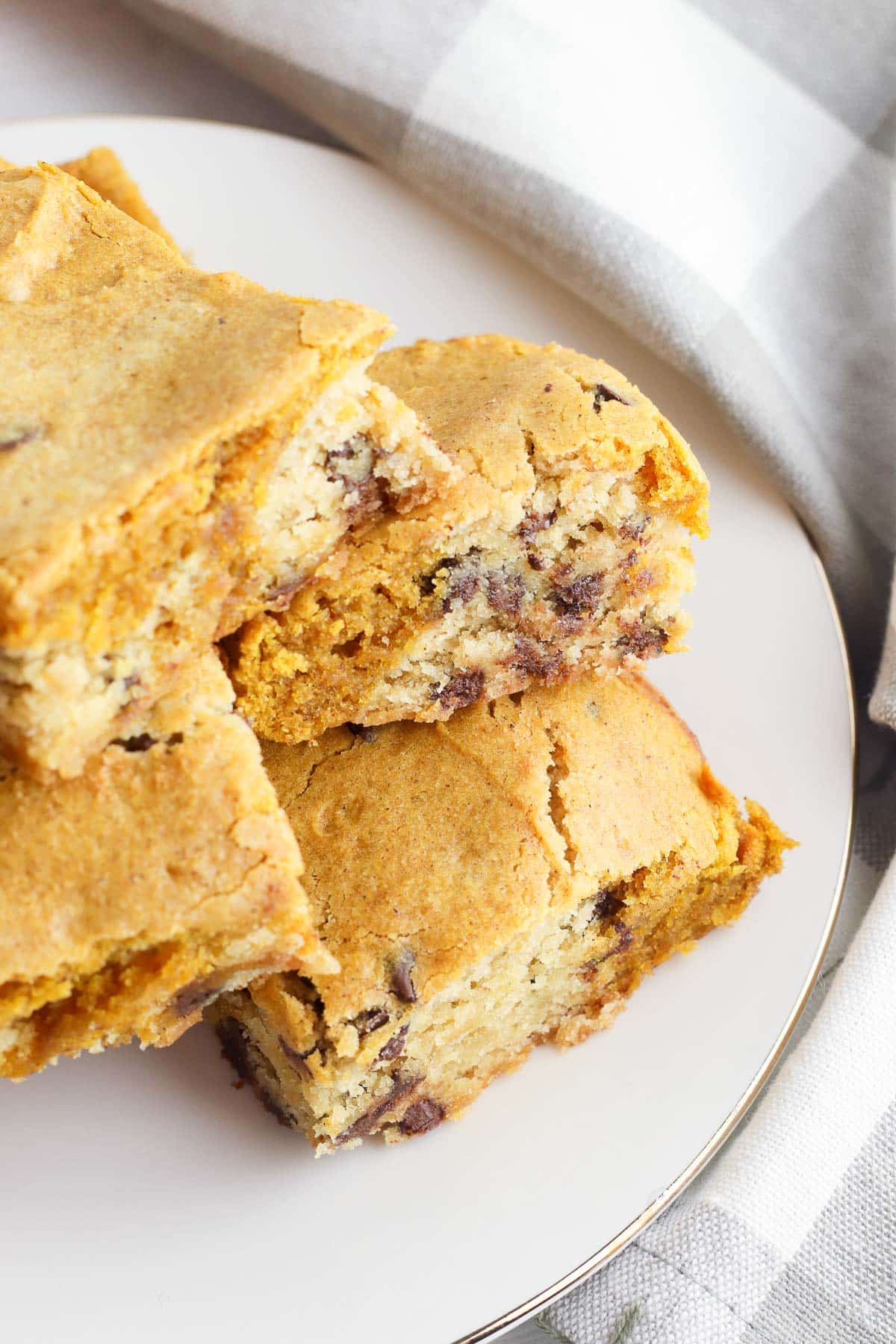 pumpkin blondies stack side 