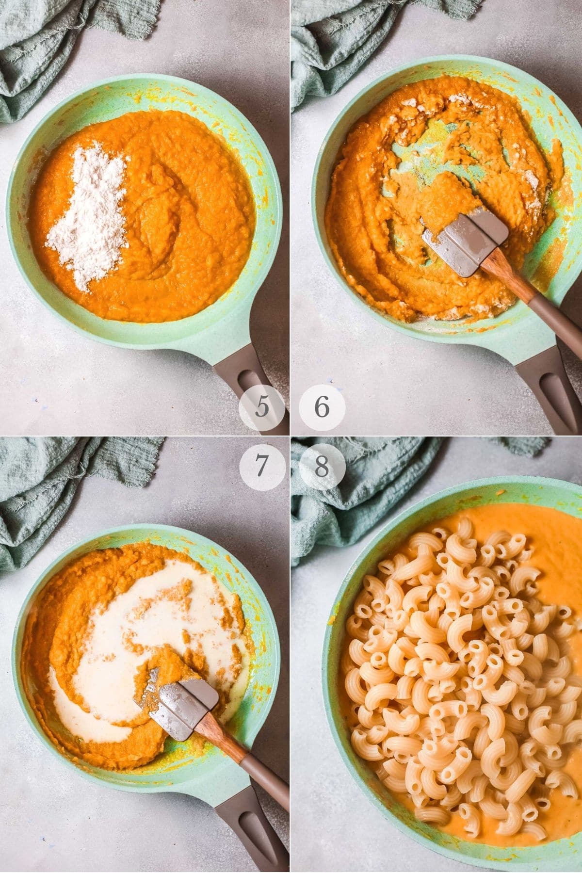 pumpkin mac and cheese recipe steps 5-8