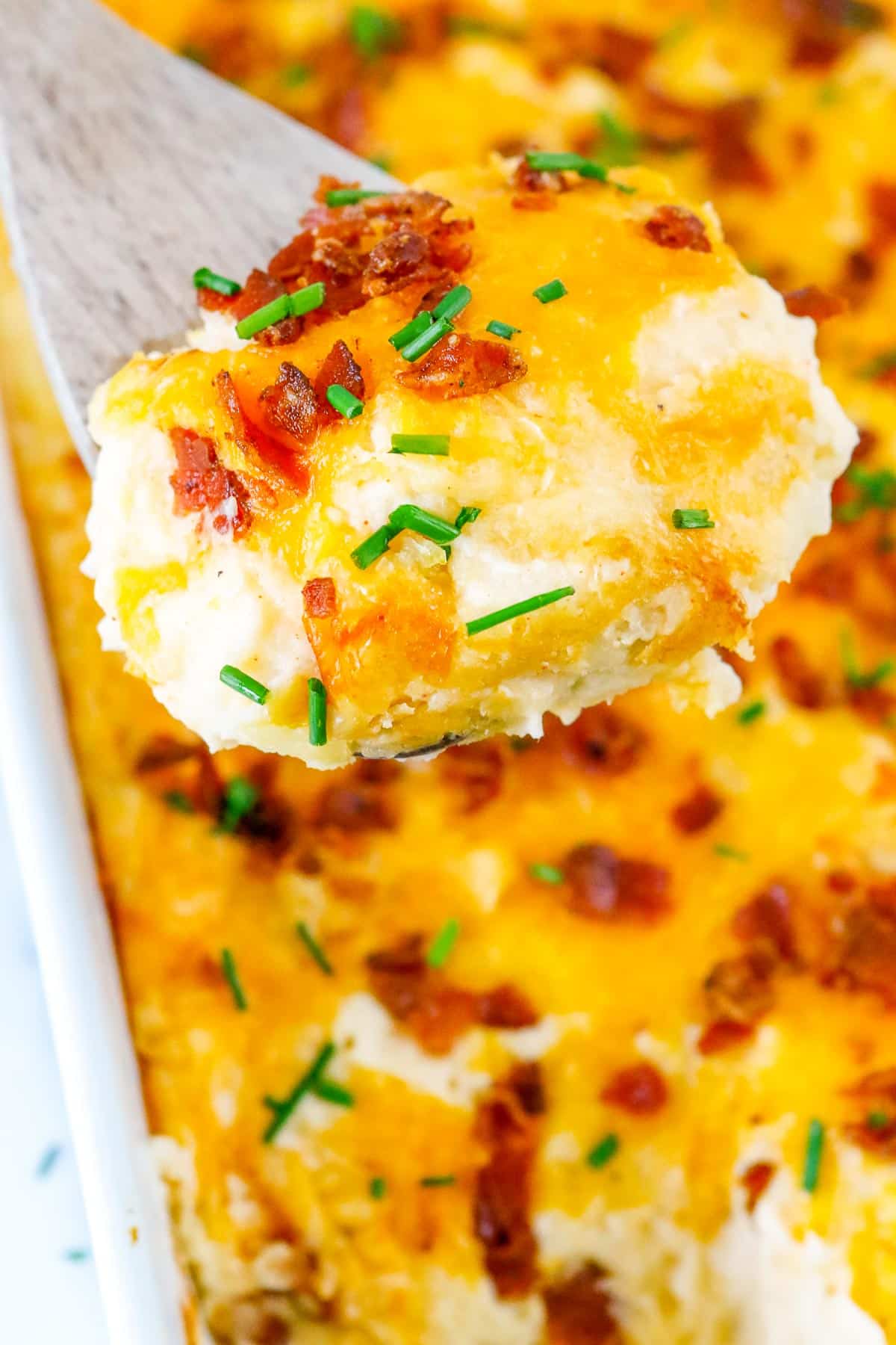 twice baked potato casserole spoonful 