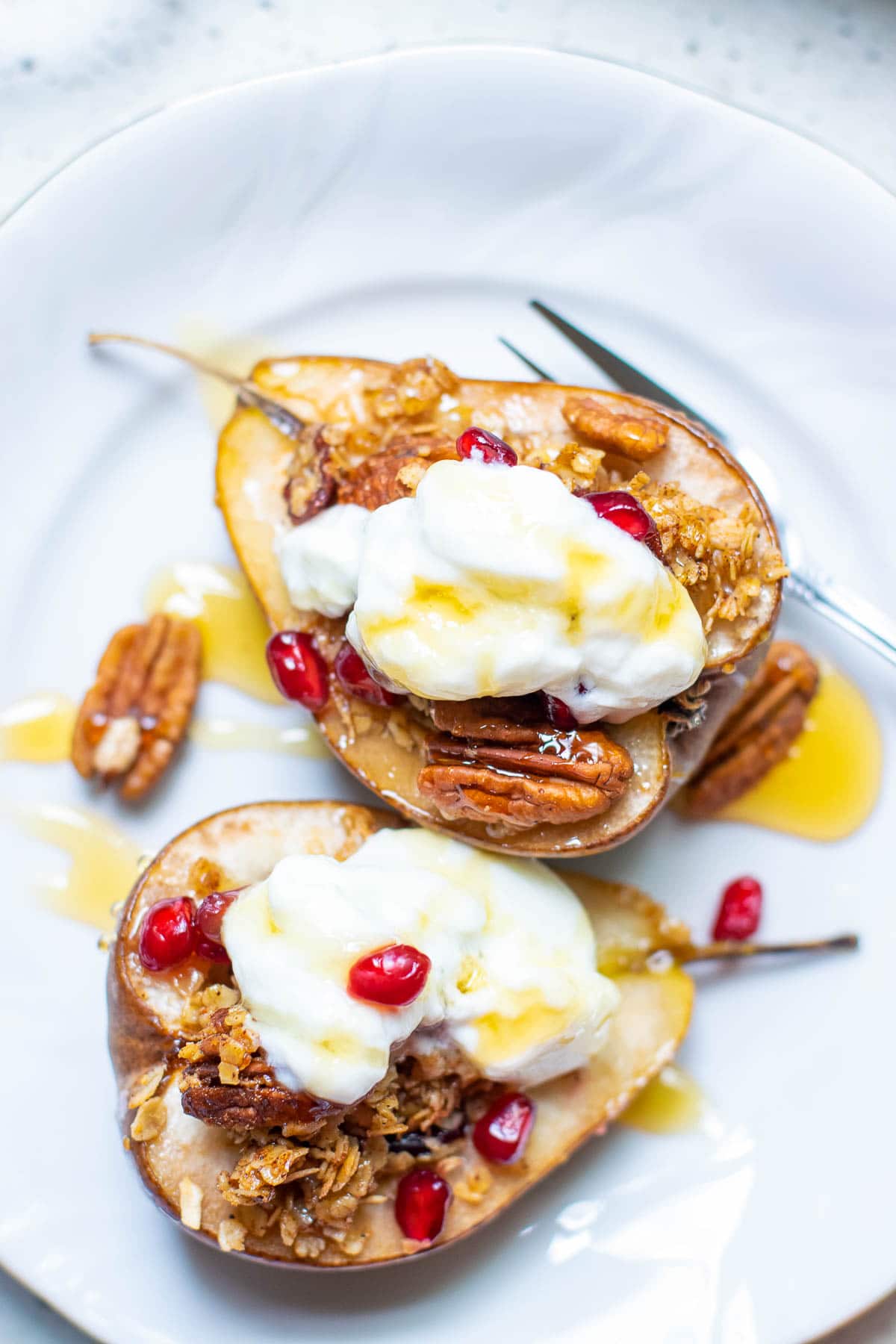 2 baked pears with honey 