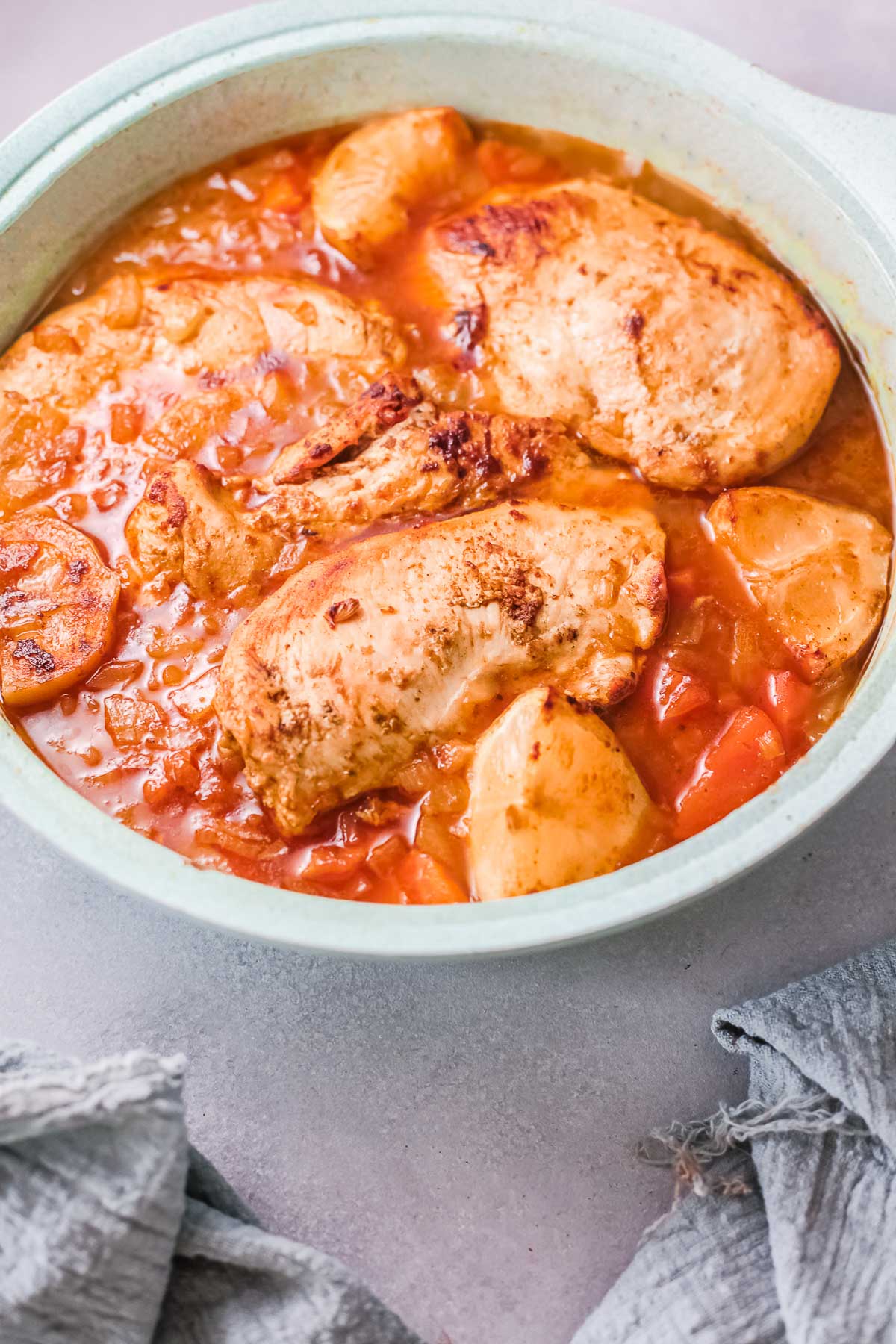 Moroccan Chicken in pan 