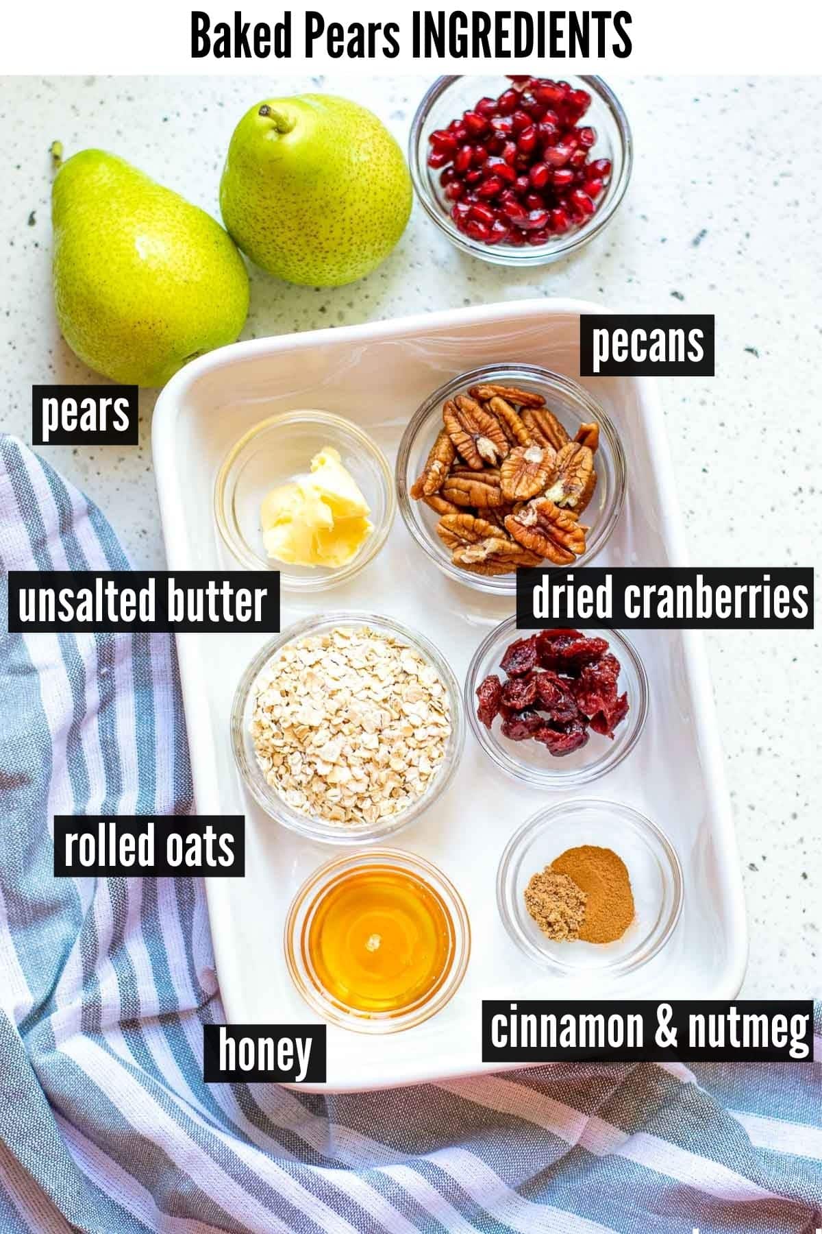 baked pears ingredients