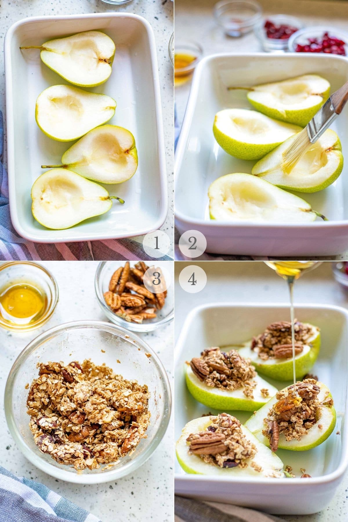 baked pears recipes 1-4 steps