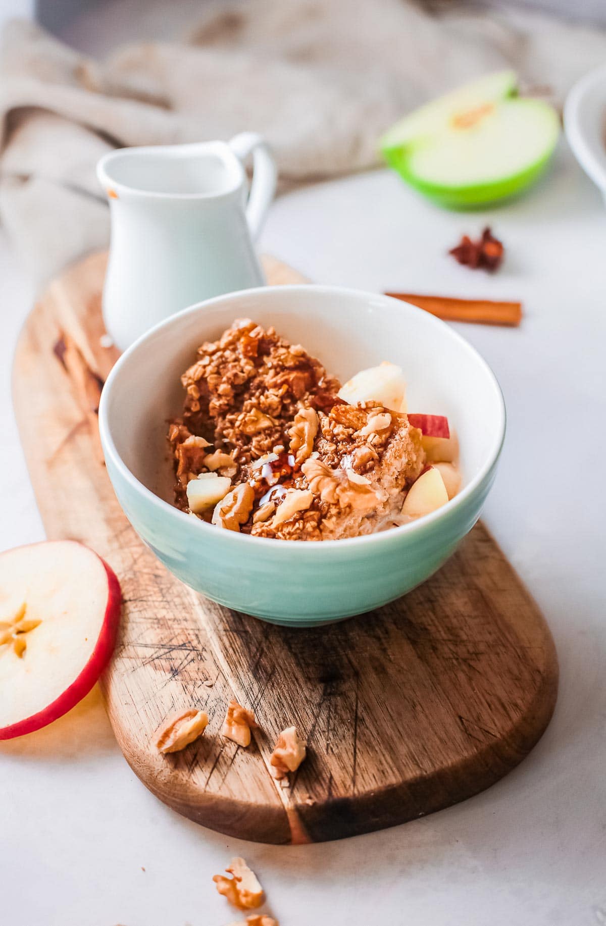 bowl of apple baked oatmeal