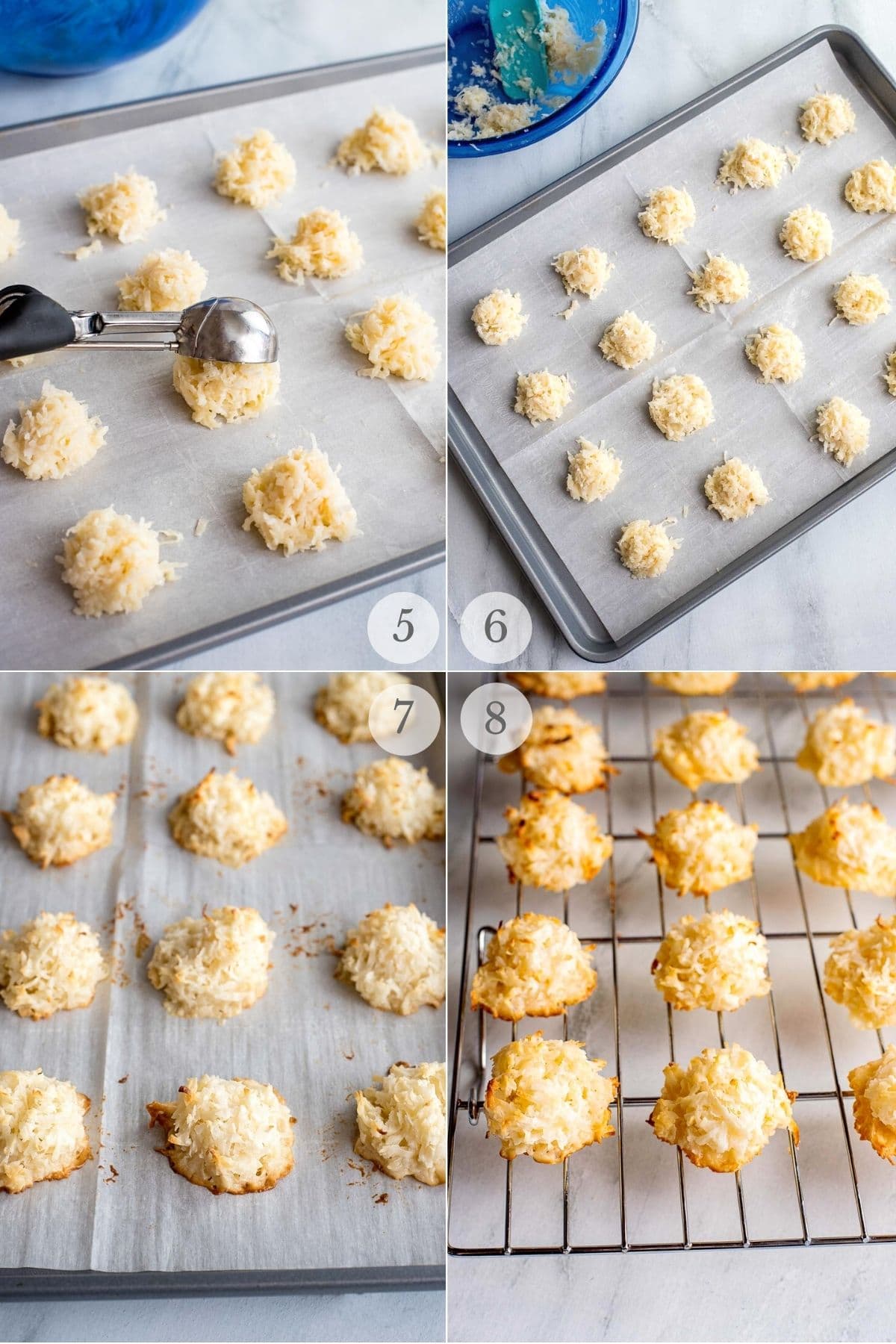 coconut macaroons recipe steps 5-8