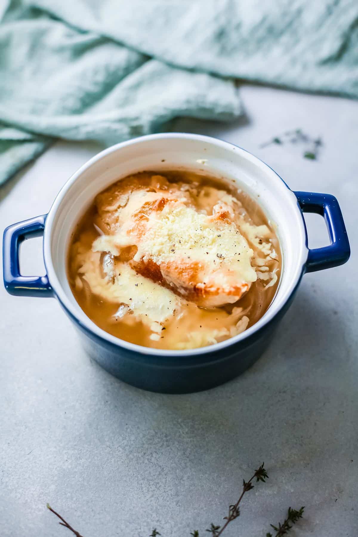 french onion soup in cocoette