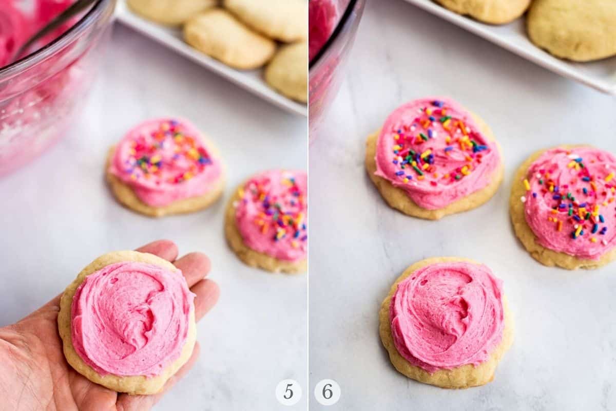 frosting lofthouse cookies steps 5-6