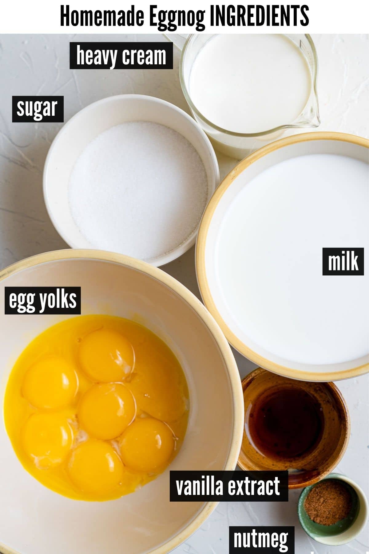 homemade eggnog ingredients