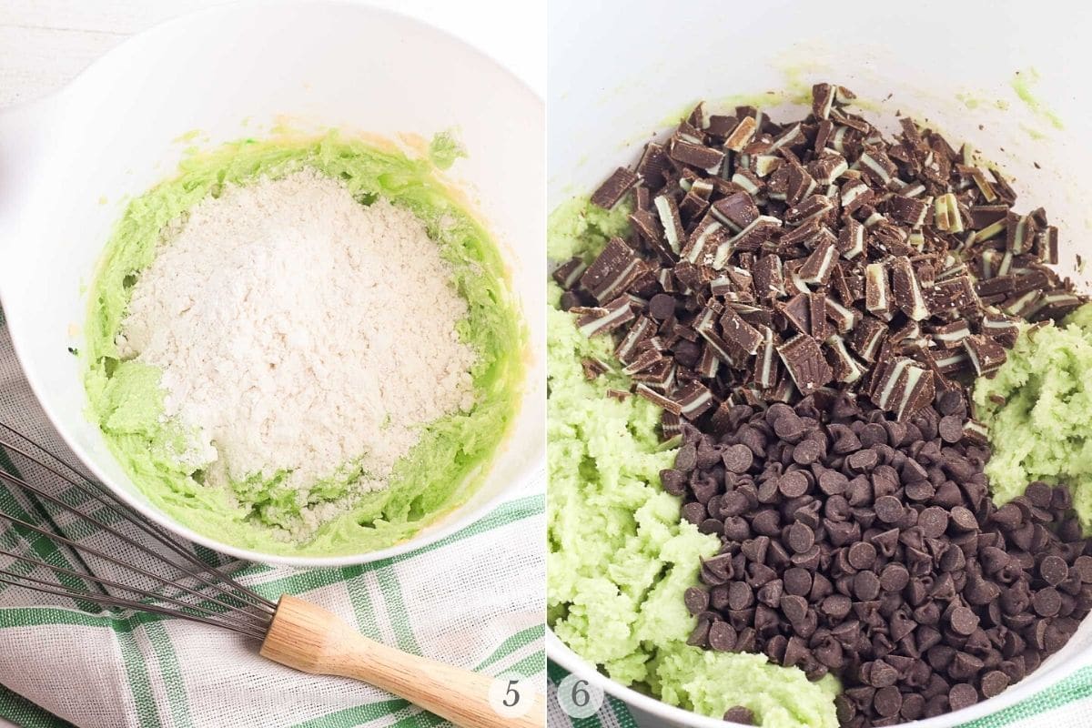 mint chocolate chip cookies recipe steps 5-6