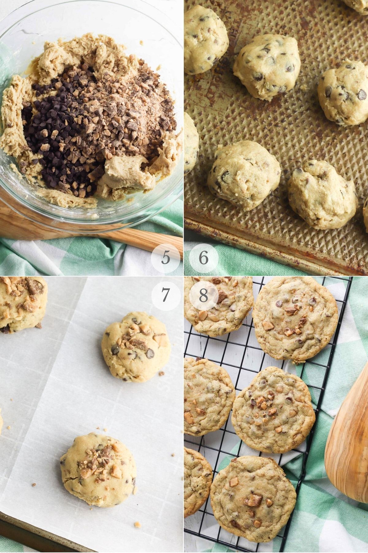 toffee cookies recipe steps 5-8