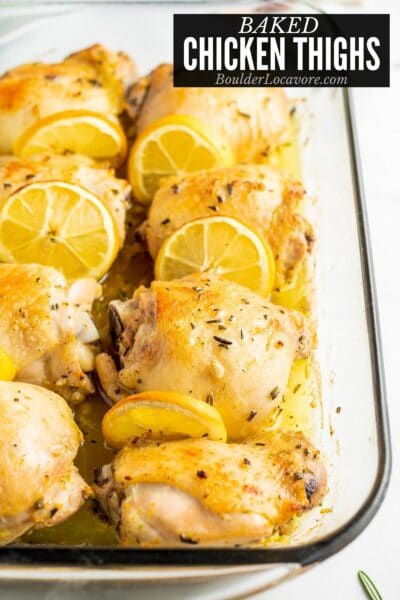 Baked Chicken Thighs recipe with Citrus flavors - Boulder Locavore