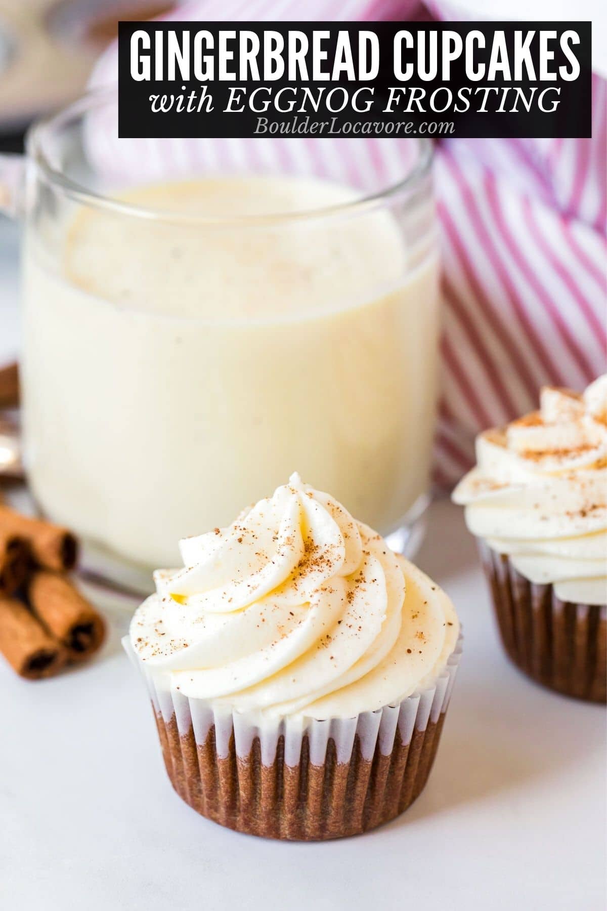 Gingerbread Cupcakes & Eggnog Frosting recipe | Boulder Locavore®